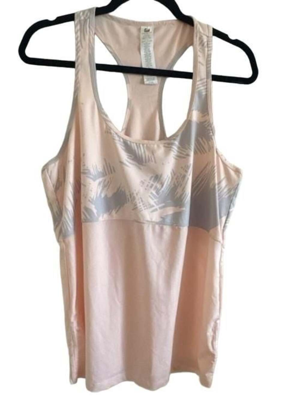 Fabletics Cashel Racerback Tank Top Pink Tropical Palm Print XL